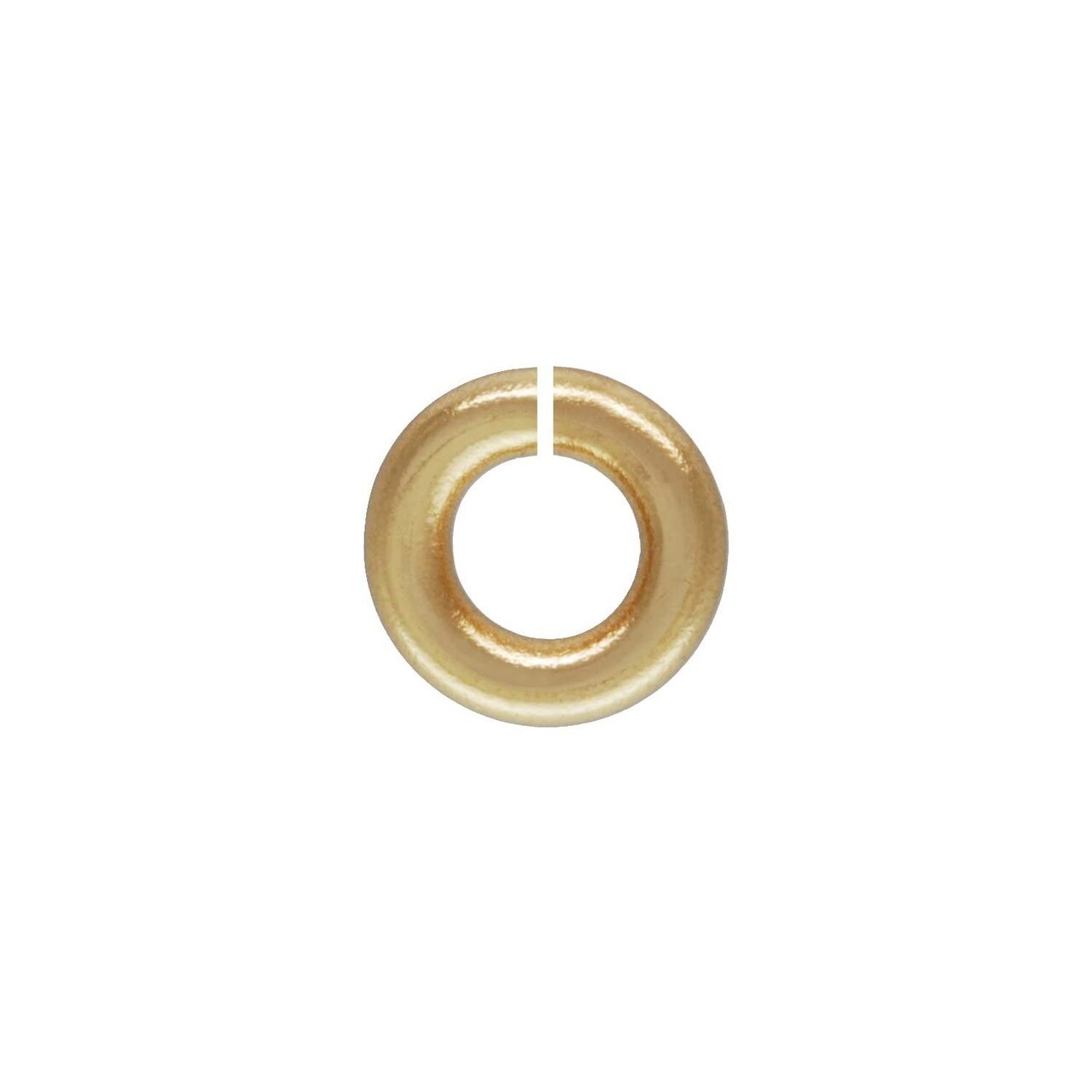 Extra Small 14 Karat Solid Yellow Gold Open Jump Ring 3mm Outer Diameter - 1.4mm Inner Diameter - 22ga Wire Thickness